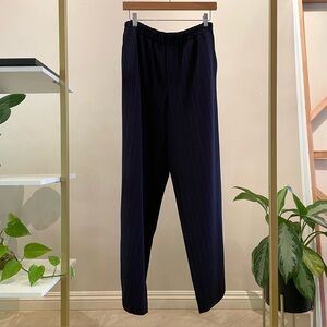 Ganni Navy Pinstripe Dress Pants